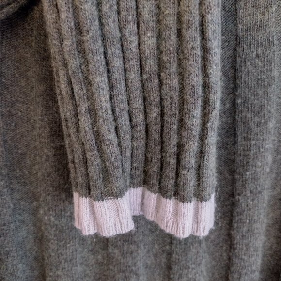 Anthropologie | Green Ribbed Bell Sleeve Mini Sweater Dress Wool & Alpaca Blend - Picture 6 of 12